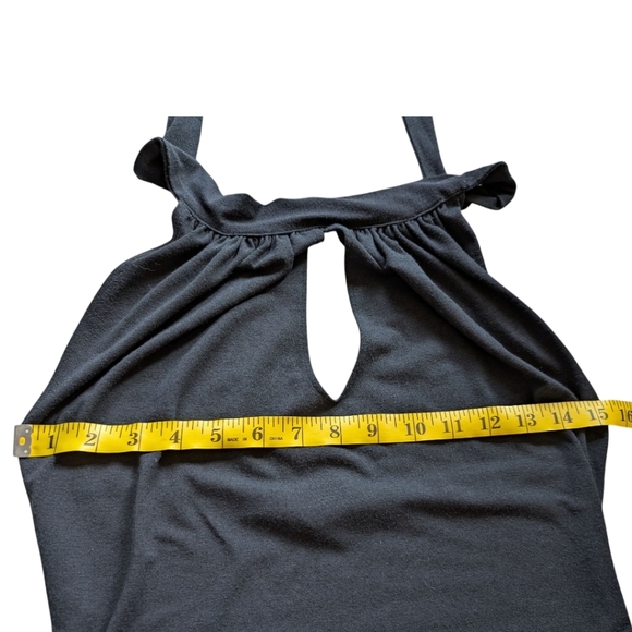 Amanda Uprichard Halter Top Women Med Y2K Whimsigoth Indie Boho Backless Black - Picture 8 of 9